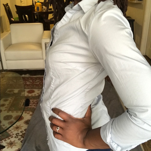 Forever 21 Contemporary Sky Blue Collared Shirt - Picture 5 of 8